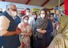 Union Minister for Rural Development & Panchayati Raj, Giriraj Singh interacting with SHGs at Baramulla.