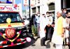 LG flagging off critical care ambulance.