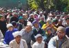 Muslims at a function held in connection with Eid-Milad-un-Nabi at Doda on Tuesday. -Excelsior/ Rafi Choudhary