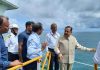Union Minister Dr Jitendra Singh, along with Scientists, on the deck of Indian Subcontinent’s Pioneer Research Vessel Ship “Sagar Nidhi” which sailed from the Chennai Port, on Saturday.