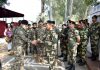 BSF and Pak Rangers during Commandant level meet at Octroi post on International Border in Jammu on Wednesday.