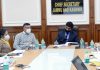 Chief Secretary, A K Mehta chairing a meeting on Friday.