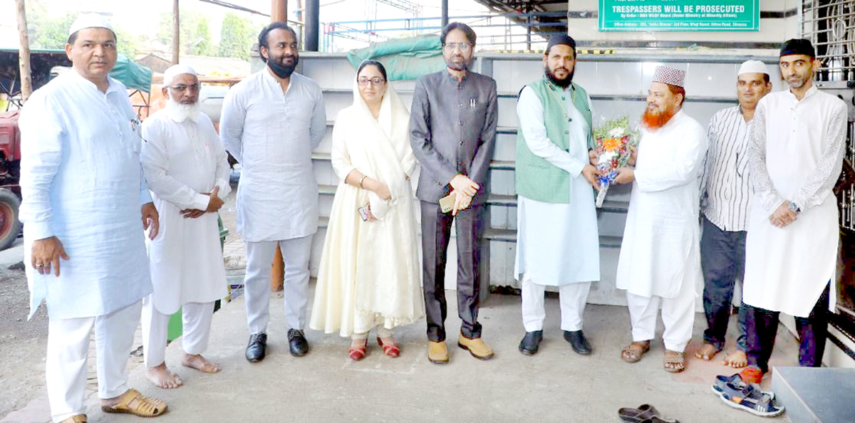 Chairperson of WDC of Minority Affairs, Dr Darakshan Andrabi along with Waqf Council Members at Silvasa on Tuesday.