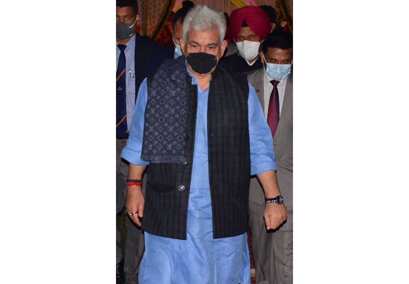 Lieutenant Governor Manoj Sinha at a BSF function in Jammu on Friday.