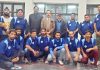 J&K specially abled team posing for a group photograph along with former Ranji player Rajesh Gill and others at Jammu.