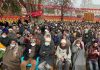 NC vice-president Omar Abdullah addressing a party workers' convention in Bandipora.