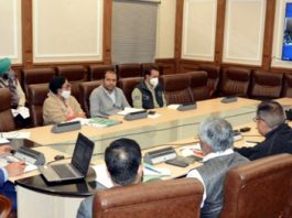 Secretary, Tribal Affairs, Dr Shahid Iqbal Choudhary chairing a meeting in Jammu.