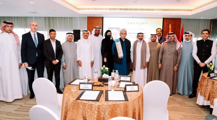 Lieutenant Governor Manoj Sinha after signing of MoU in Dubai on Friday.