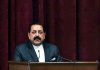 Union Minister Dr Jitendra Singh addressing a galaxy of administrators, scientists and scholars on the occasion of 147th Foundation Day of India Meteorological Department, at New Delhi on Friday.