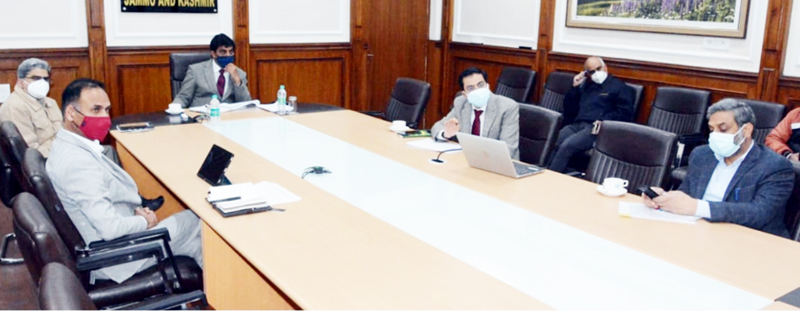 Chief Secy chairing a meeting on Friday.