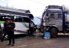 Head on collision between minibus & oil tanker near Kud. — Excelsior/K Kumar