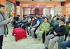 BJP general secretary, Vibodh Gupta addressing a meeting at Gorkha Nagar, Jammu on Sunday.