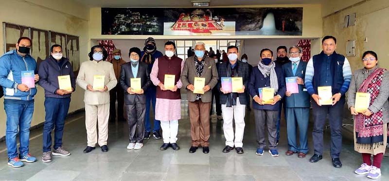 Sham Lal Sharma and others releasing Research Journals on Wednesday.
