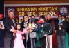 Students being awarded by dignitaries during Foundation Day at Jammu.