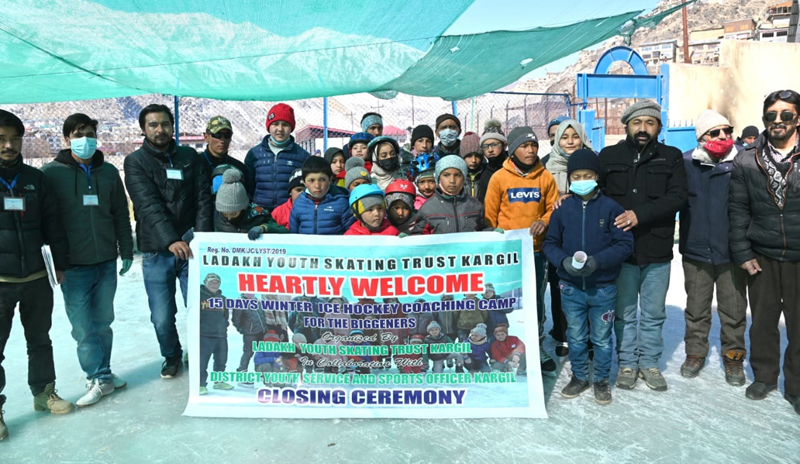 Participants of Ice Hockey Coaching Camp at Kargil. — Excelsior/Basharat Ladakhi