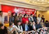 Apni Party president Altaf Bukhari addressing press conference in Jammu on Saturday. -Excelsior/Rakesh