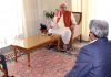 Lt Governor interacting with delegation of The Citizens Cooperative Bank Ltd Jammu on Sunday.