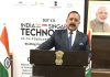 Union Minister Dr Jitendra Singh addressing the inaugural session of the two-day DST-CII India-Singapore Technology Summit, on Wednesday.