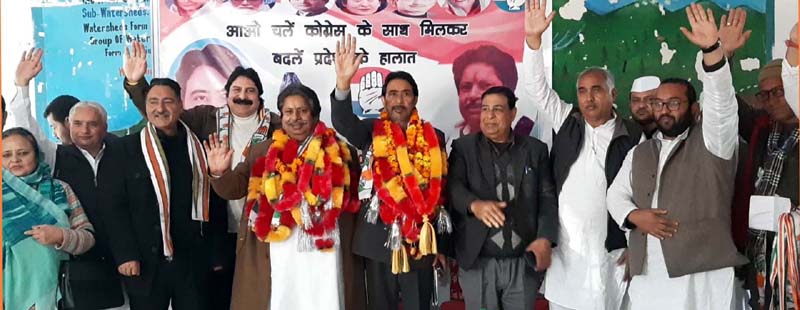Senior Cong leaders at a function in Ramban on Tuesday.