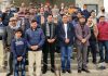 Members of All J&K Sadguru Kabir Sabha posing for a group photograph at Bishnah on Sunday.