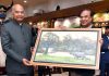 President Ram Nath Kovind being presented a memento by Assam Chief Minister Himanta Biswa Sarmah at the inauguration of exhibition on Kaziranga National Park and Tiger Reserve in Guwahati on Sunday. (UNI)