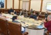 Advisor to Lieutenant Governor, Farooq Khan chairing a meeting on Tuesday.