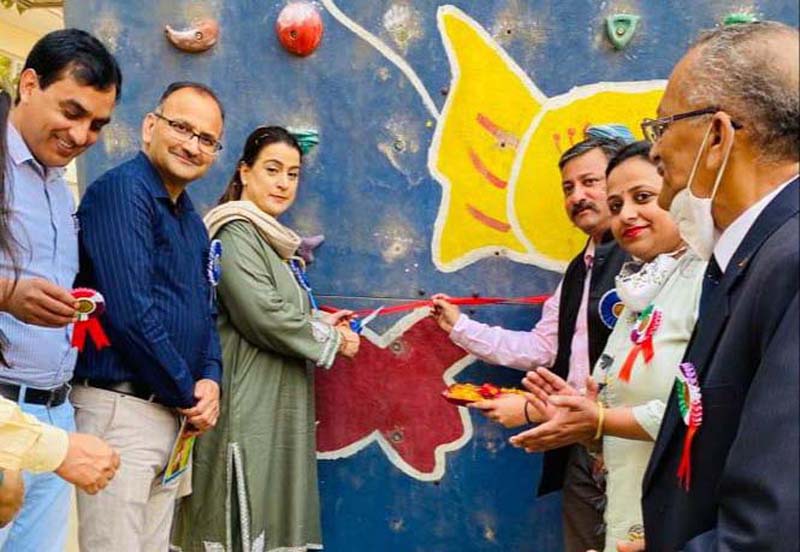 Secretary Sports Council Nuzhat Gul inaugurating District Sport Climbing Championship along with other dignitaries at Jammu.