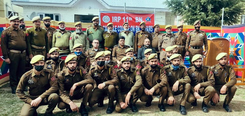 Sandeep Mehta Commandant IR 11th Battalion and participants of week long course posing for group photograph.