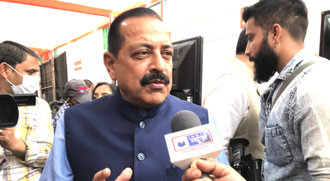 Union Minister and Senior BJP Central leader Dr Jitendra Singh speaking to media persons at BJP Central Office headquarters, 6 Deen Dayal Upadhyay Marg, New Delhi on Thursday.