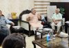 Union Ministers Dr Jitendra Singh and Giriraj Singh at preparatory meeting ahead of Prime Minister Narendra Modi’s visit to Jammu.