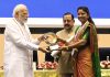 Prime Minister Narendra Modi conferring PM Excellence Awards on the occasion of 15th Civil Services Day, at Vigyan Bhawan, New Delhi on Thursday. Also seen is Union Minister Dr Jitendra Singh.