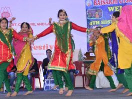 Artists performing during concluding day of Cultural Festival at Bani on Thursday.