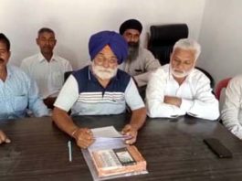 Farmers of border areas addressing a press conference at Samba on Friday.