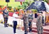 Kargil victory flame being received by a senior Army officer at CIF (Delta) headquarters, in Ramban area on Saturday.