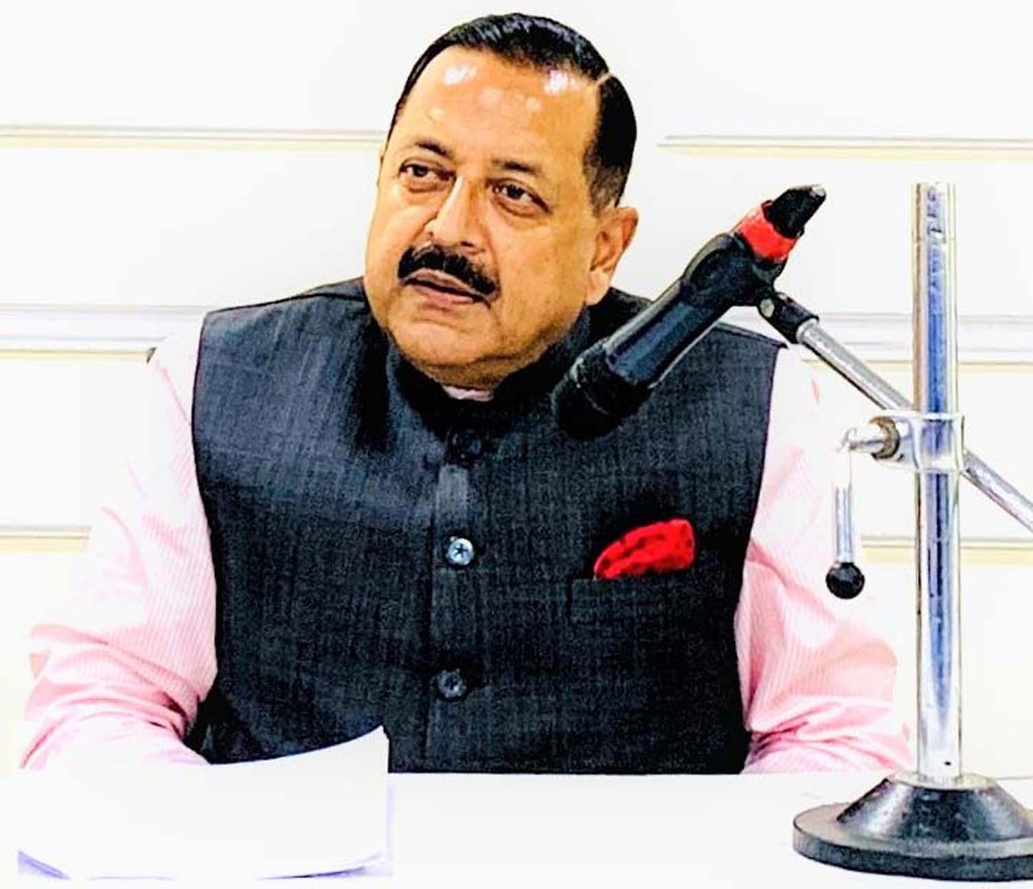 Union Minister Dr Jitendra Singh interacting with media at New Delhi.
