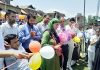 Players with disabilities along with dignitaries during the inaugural ceremony of the 'Sports Festival' at Anantnag on Thursday.