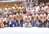 Body builders posing for a group photograph at International Gym Rehari Colony, Jammu on Wednesday.