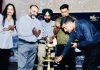 Chief guest lighting lamp during inaugural ceremony of District level competitions at Polytechnic College Jammu on Saturday.