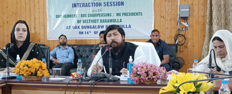 Union Minister Nisith Pramanik chairing a meeting.
