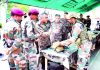 Chief of Army Staff General Manoj Pande interacting with troops at Northern Command in Udhampur on Thursday. (UNI)