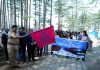DIG Sunil Gupta and others flagging off trekking camp in Patnitop on Sunday.