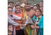 A winner being awarded by chief guest Shiv Kumar, president J&K Wrestling Association at Udhampur on Tuesday.