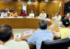 Union Minister Dr Jitendra Singh holding a meeting to review preparations for the upcoming “International Coastal Cleanup Day 2022” at Prithvi Bhavan, New Delhi on Thursday.