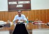 Div Com Ramesh Kumar chairing a meeting on Thursday.