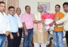 Ware House traders meeting with Lt Governor Manoj Sinha on Wednesday.