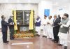 Prime Minister Narendra Modi with Karnataka Chief Minister Baavaraj Bommai and Governor Thawarchand Gehlot iinaugurating Centre for Brain Research at IISc in Bengaluru on Monday. (UNI)