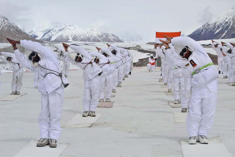 Indian Army’s Yoga session at the snow clad Siachen.