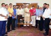 Joint delegation of CCI&FOI meeting with Lt Governor Manoj Sinha at Jammu on Tuesday.