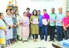 Principal Degree College, Hiranagar and other staff members releasing Quality Reporter a newsletter in college premises on Friday