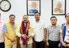 A Mizoram delegation comprising Lai, Mara and Chakma Coordination Committee calling on Union Minister Dr Jitendra Singh, at New Delhi on Saturday.